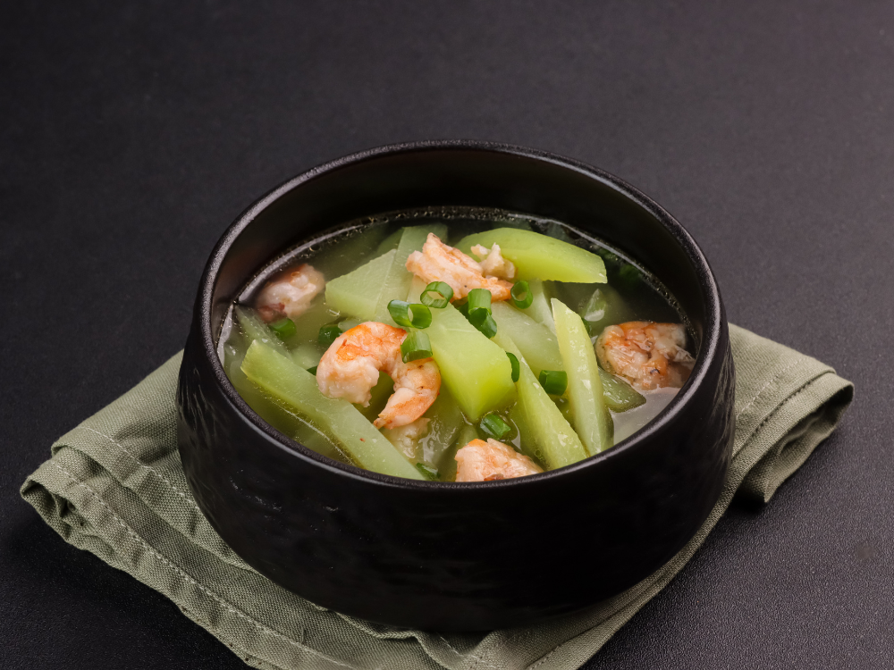 Canh bầu - tôm khô