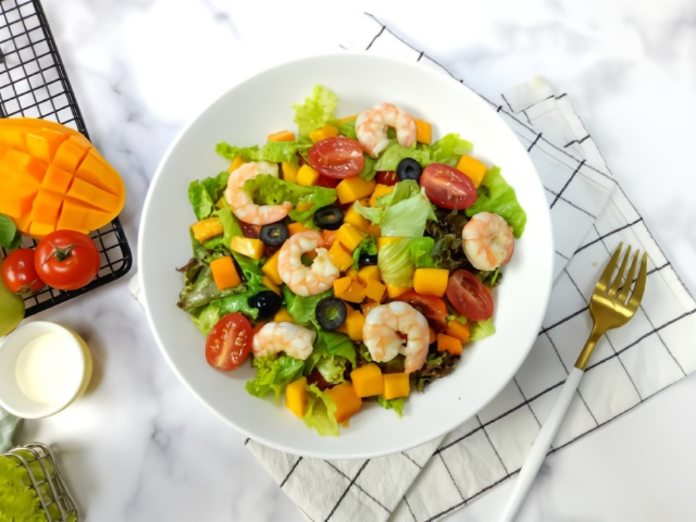 salad tôm khô